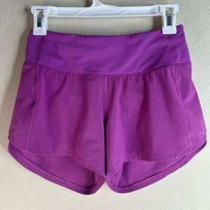 Sold Lululemon Speed Up Short Long *4" fuchsia size 2 SOLD